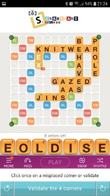 Words With Friends Messenger board detection