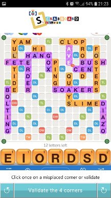 Words With Friends 2 board detection